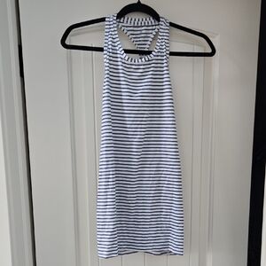 Athleta Black and White Striped Tank Top